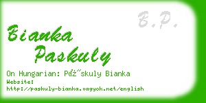 bianka paskuly business card